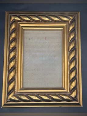 Vintage Ornate Gold Rope Picture Frame - Home Accents